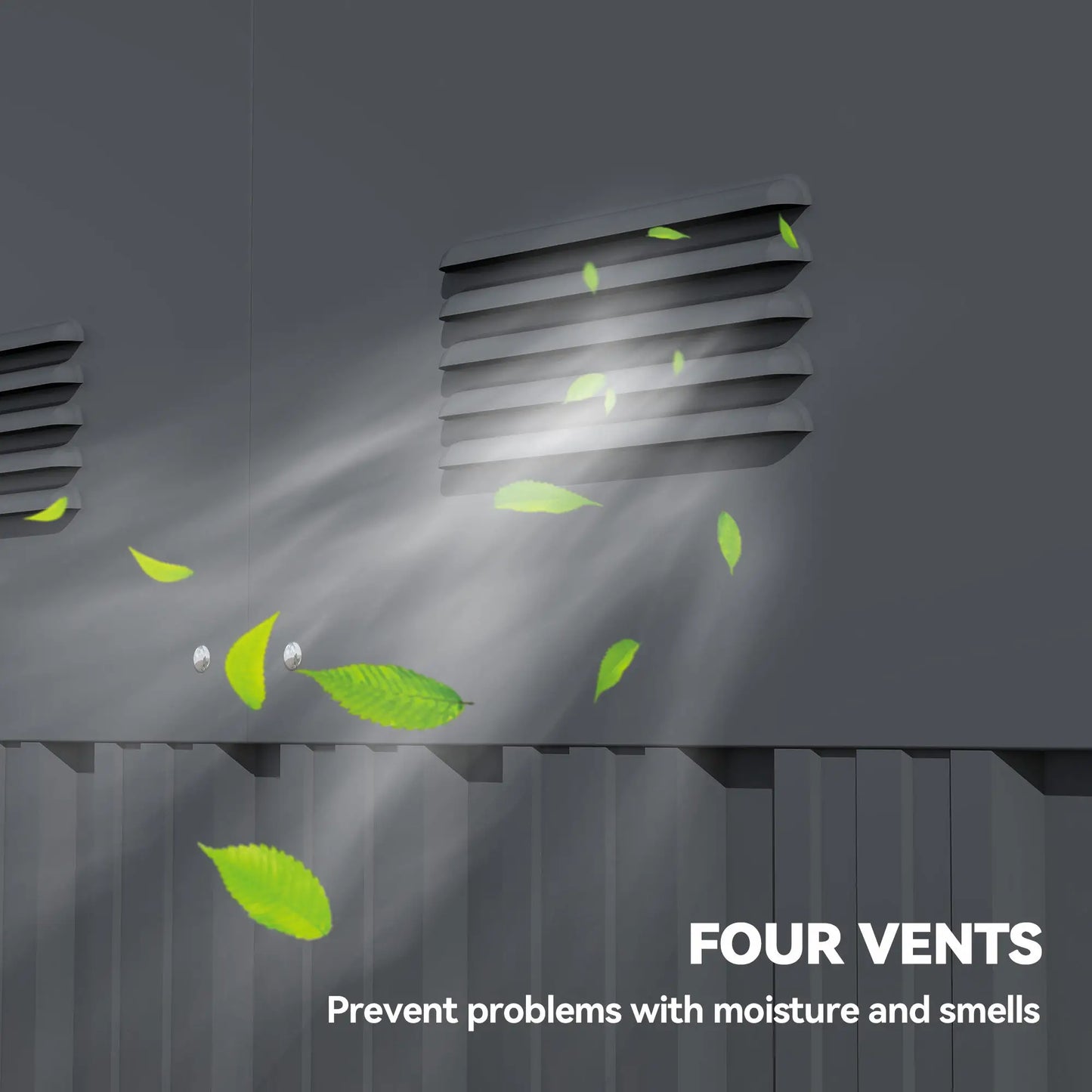 12' x 5.5' Metal Garden Shed, Outdoor Storage, Lockable Door, Dark Grey Sheds at Gallery Canada