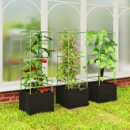 3 Tomato Cages With 13.5 Gallon Grow Bags, Adjustable Square Plant Trellis Raised Garden Beds at Gallery Canada