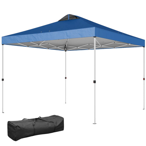 Waterproof Pop Up Canopy Tent, 9.8' x 9.8', With Carrying Bag, Blue