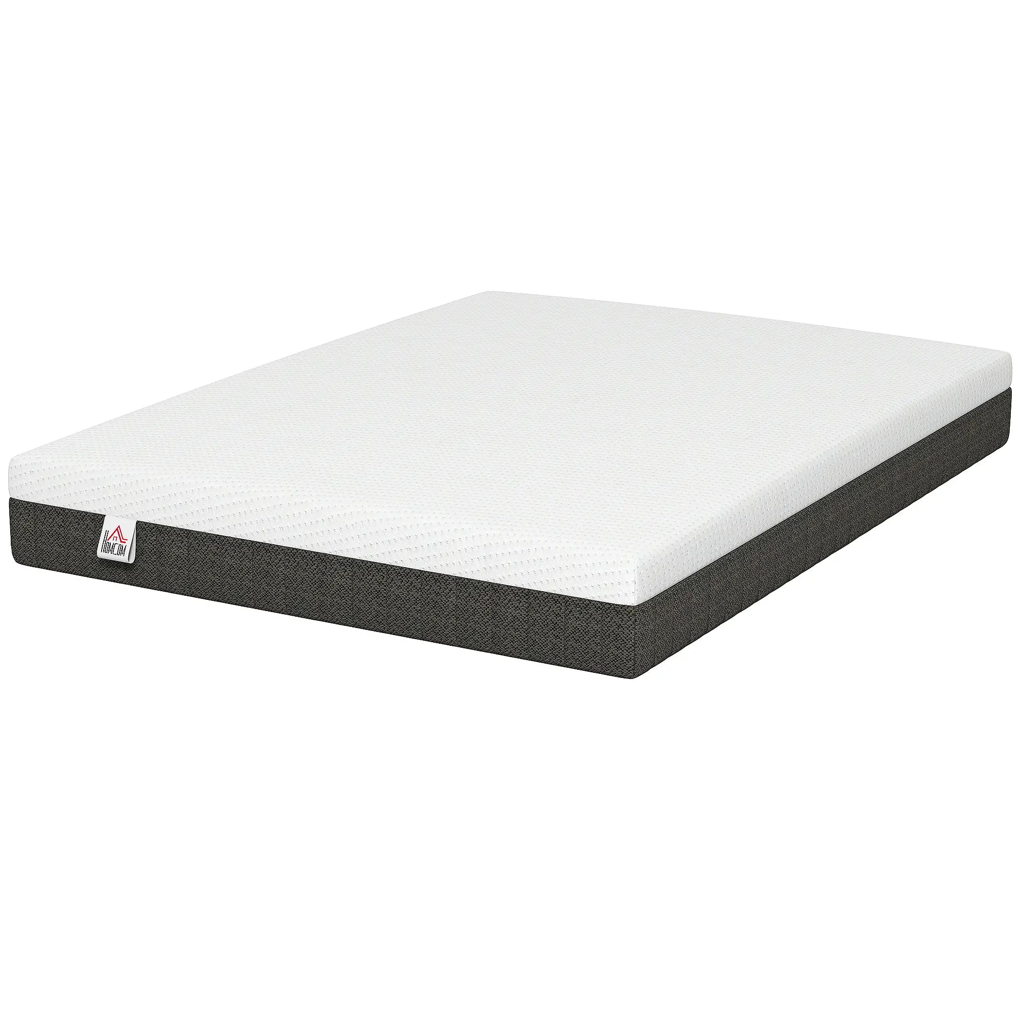 10 Inch Queen Mattress, Pressure Relief & Lumbar Support, Medium Firm Mattresses White, Dark Grey at Gallery Canada