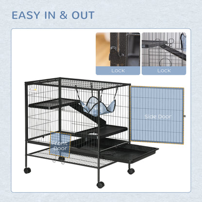 Small Animal Cage, 3-Tier Ferret Cage with Hammock, Removable Tray Houses & Habitats at Gallery Canada
