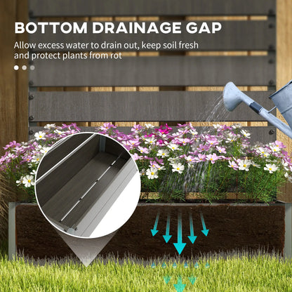 Trellis Planter, Raised Garden Bed, Dark Grey