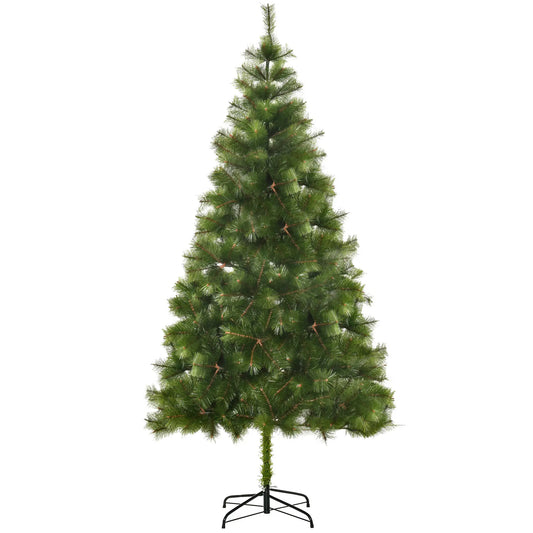 7 FT Artificial Pine Christmas Tree, 505 Branches, Green Artificial Christmas Trees Green at Gallery Canada