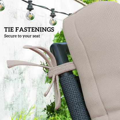 2-Piece Back Seat Cushion Set, Outdoor Patio Chair, Button Tufted, Beige Patio Chair Cushions at Gallery Canada