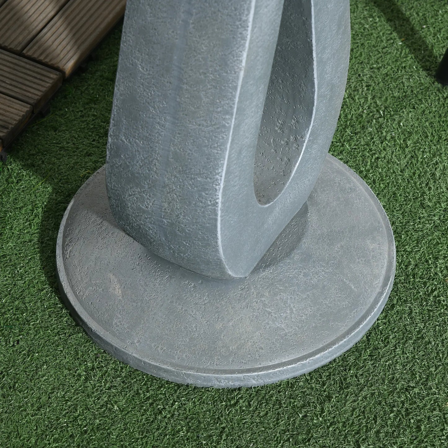 Outdoor Resin Bird Bath, 20.1" Tall, Garden Yard Patio, Stone Look Garden Decor at Gallery Canada