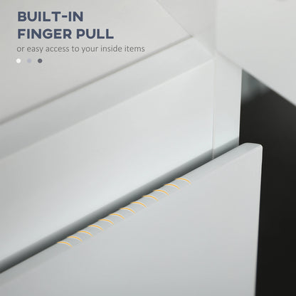 Tall Bathroom Cabinet, Adjustable Shelves, 11.8" x 11" x 6", White Bathroom Cabinets at Gallery Canada