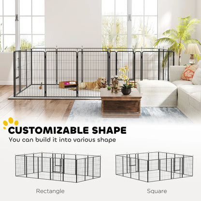 16 Panels Dog Playpen with Straps, Portable &; DIY, for Large Dogs, for Yard, RV, Camping, Garden, 39" Height Houses, Kennels & Pens at Gallery Canada