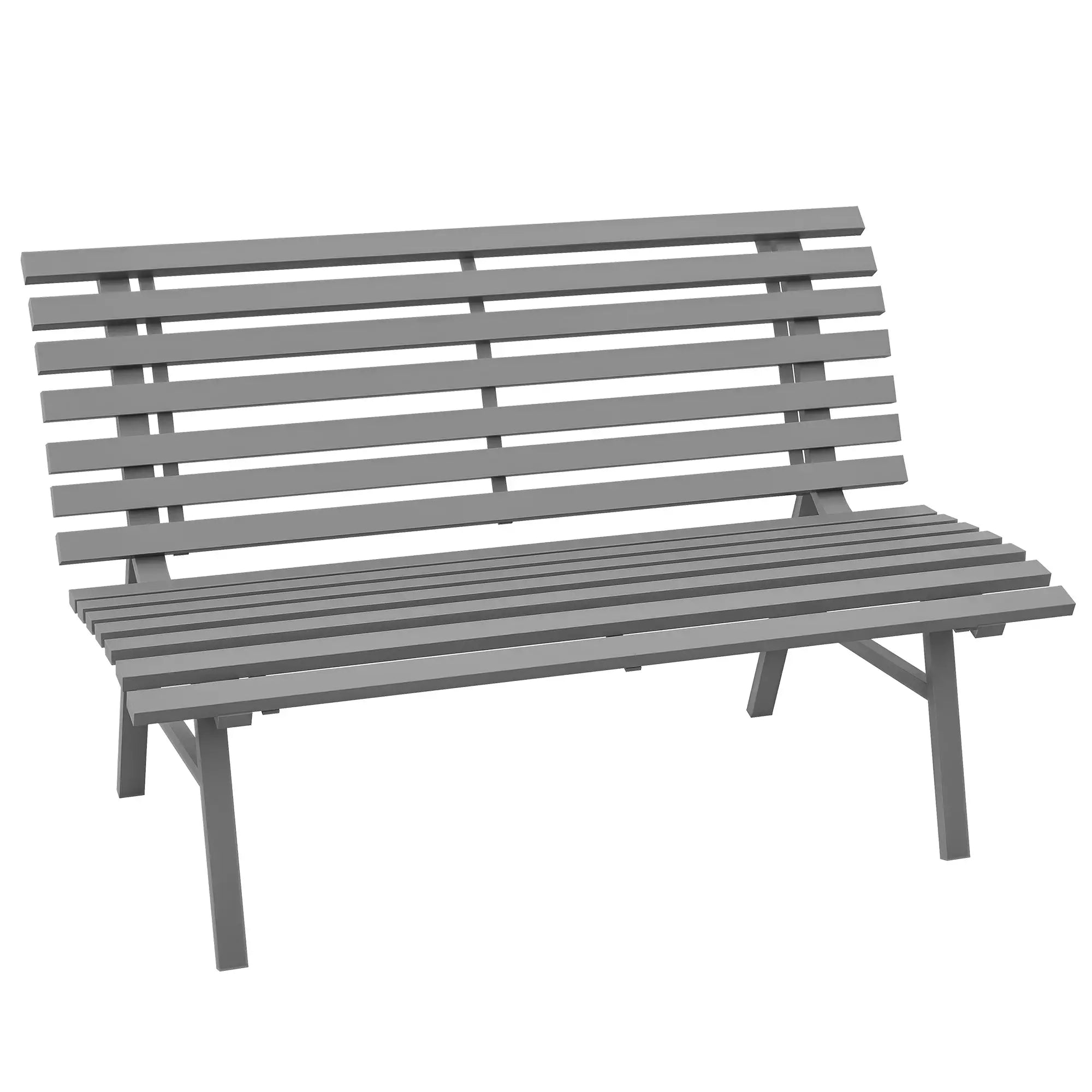 Outdoor Patio Bench, Aluminum Lightweight Park Bench, Grey Piano Benches at Gallery Canada