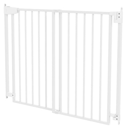 28.3-42.7 In Wide Dog Gate, Dual Locks, White Pet Gates at Gallery Canada