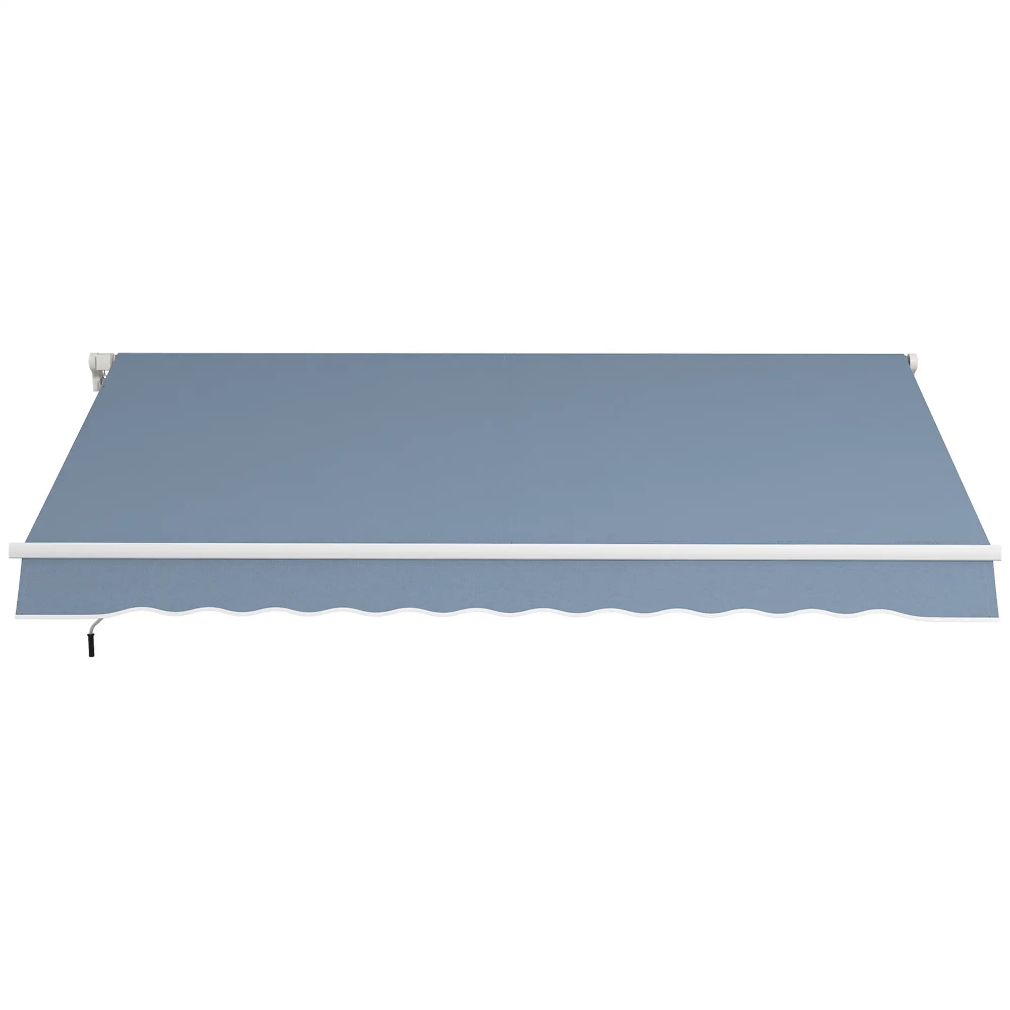 Manual Retractable Awning, 12'x10' Sunshade Shelter, Light Grey Patio Awnings Light Grey at Gallery Canada