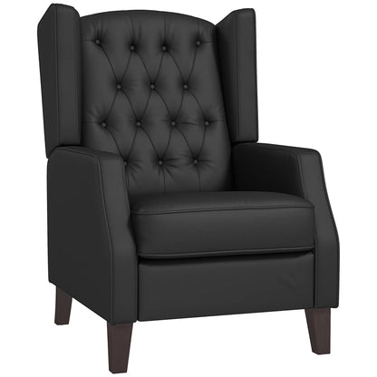 Faux Leather Armchair, Modern Accent Chair, Thick Padding, Black Accent Chairs at Gallery Canada