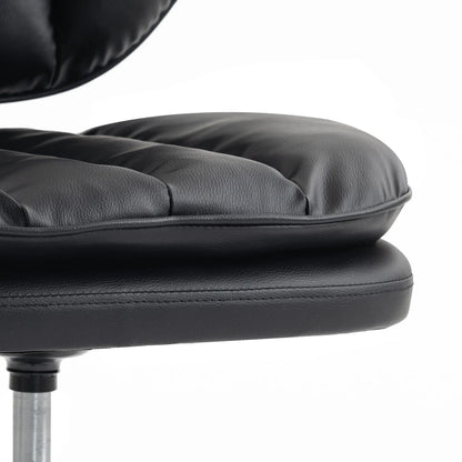 Ergonomic Cross Legged Office Chair, Swivel Meditation Desk Chair, Black