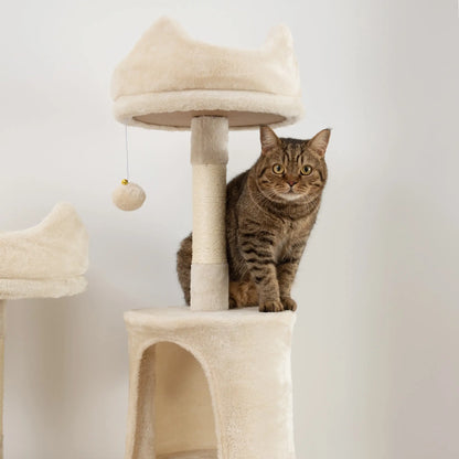 81" Large Cat Tree, Scratching Posts, Condos, Beds, Hammocks, Beige Cat Trees at Gallery Canada