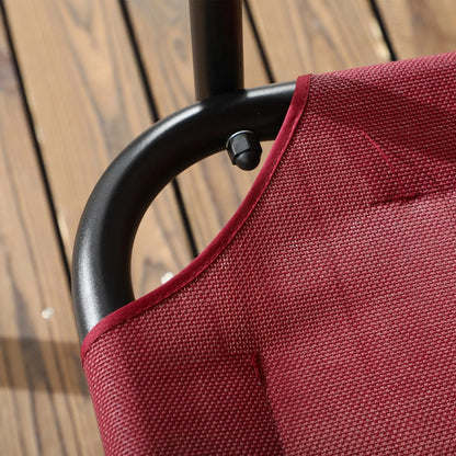 3-Seater Outdoor Swing with Adjustable Canopy, Wine Red Porch Swings with Canopy at Gallery Canada