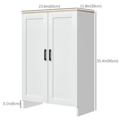Modern Storage Cabinet, Adjustable Shelf, 23.6" x 11.8" x 35.4", White Storage Cabinets at Gallery Canada