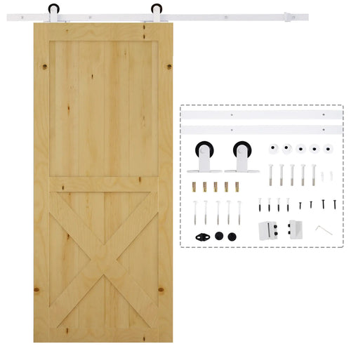6FT Sliding Barn Door Track Kit, Heavy Duty, Fits 36