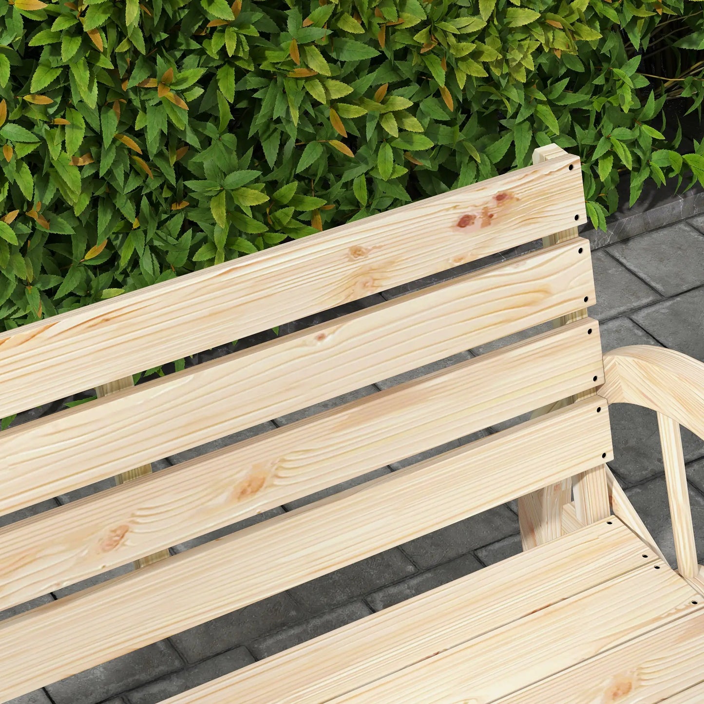 42" Wood Wagon Wheel Bench, Rustic Loveseat, Natural Wood Outdoor Benches at Gallery Canada