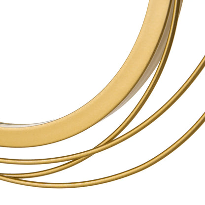 Metal Wall Art Circle Mirror, 42.25" W x 22" H, Gold Hand Painted Canvases at Gallery Canada