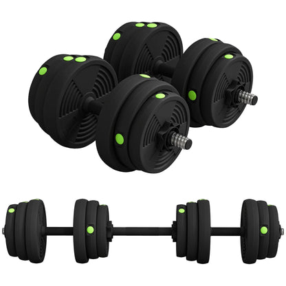 55LBS Adjustable Barbell Dumbbells Set, Non-Slip Handles Home Gym Dumbbells & Barbells at Gallery Canada