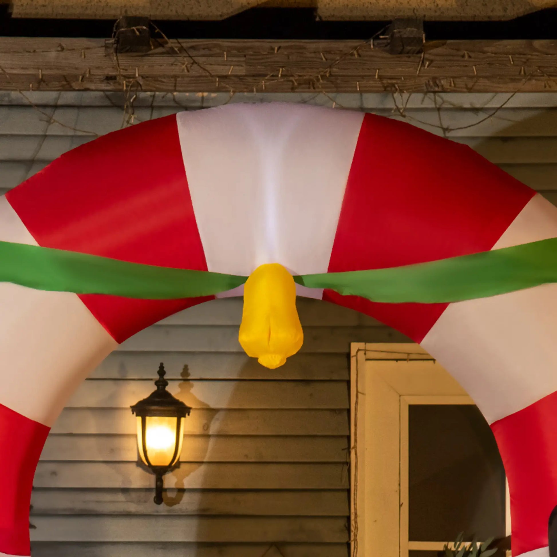 9ft Inflatable Candy Cane Archway, Penguin Snowman, LED Yard Display Christmas Inflatables at Gallery Canada