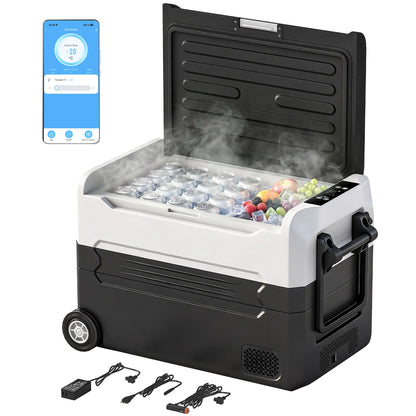 12V Car Refrigerator, 42QT, App Control, DC/AC Power, Black Car Coolers at Gallery Canada