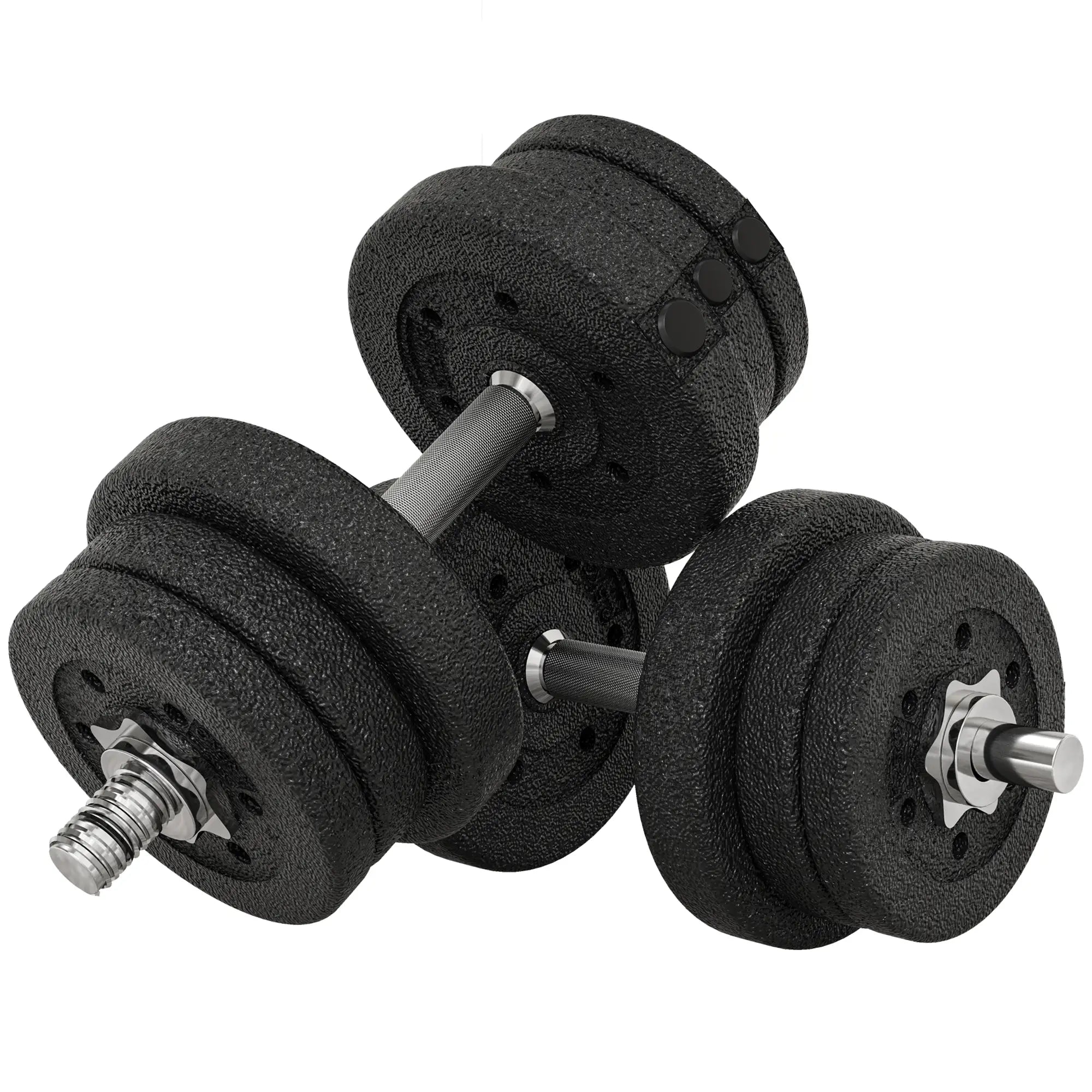 55 lbs Adjustable Dumbbells, Weight Set, for Home Gym, Black Dumbbells & Barbells Black at Gallery Canada