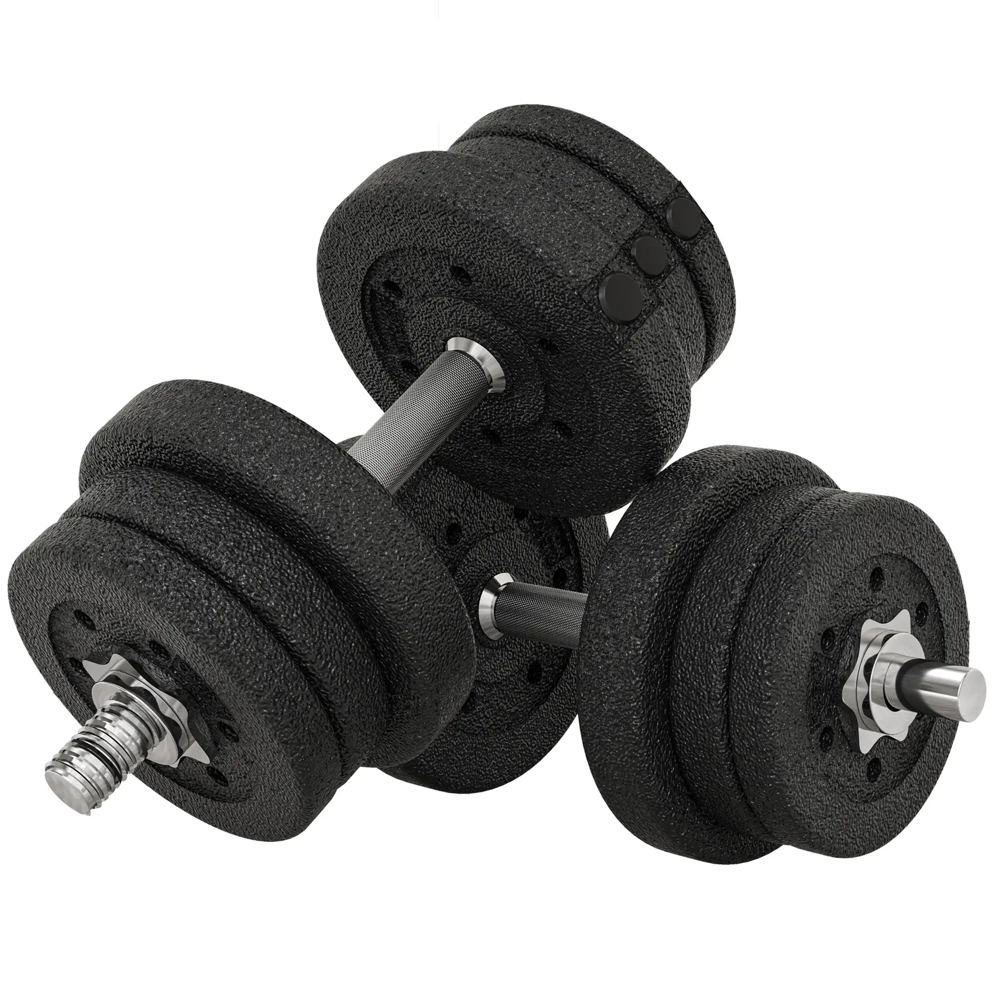 55 lbs Adjustable Dumbbells, Weight Set, for Home Gym, Black Dumbbells & Barbells Black at Gallery Canada