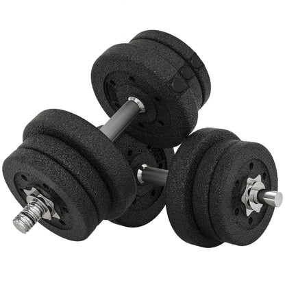 55 lbs Adjustable Dumbbells, Weight Set, for Home Gym, Black Dumbbells & Barbells Black at Gallery Canada