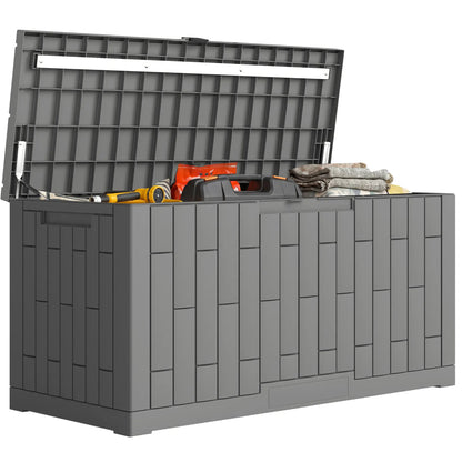 80 Gallon Resin Deck Box, Lockable Outdoor Storage, Splash And UV Resistant Patio Storage Boxes at Gallery Canada