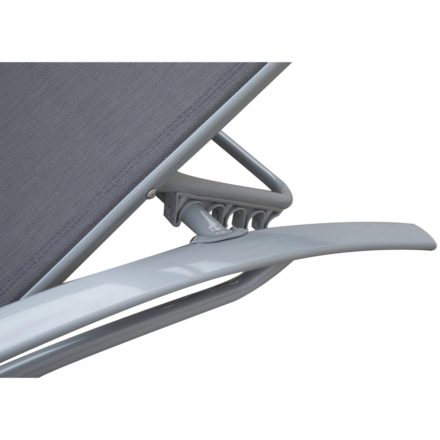 Reclining Chaise Lounge with Cushion, Padded Pillow, Grey Lounger Chairs at Gallery Canada