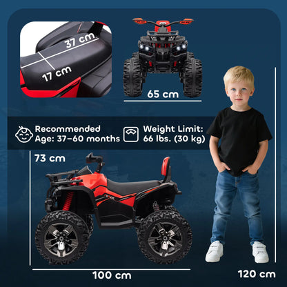 Kids Ride-On Car, 12V 10AH ATV, Battery Powered, 1.8-5 mph, Red Electric Toy Cars at Gallery Canada