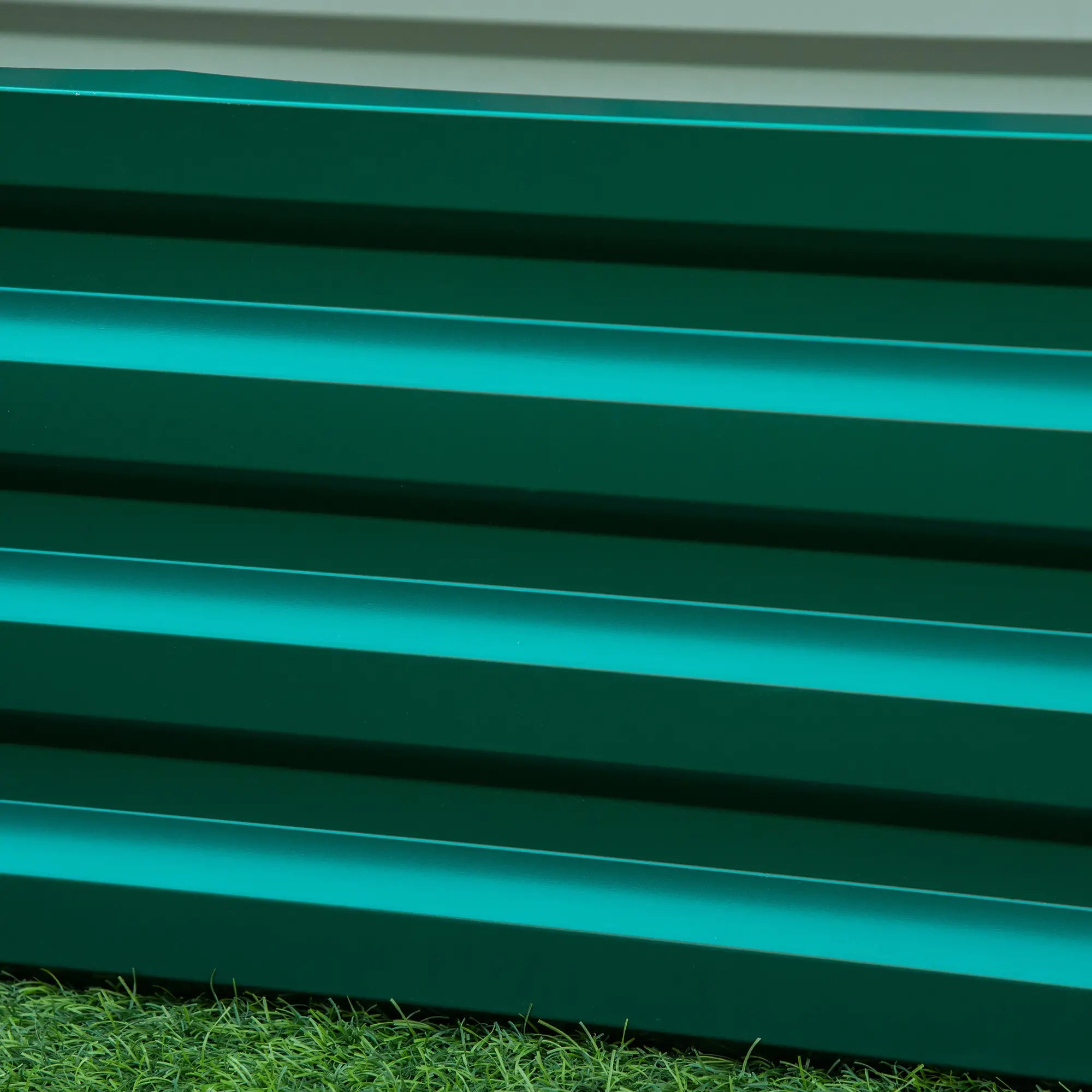 Galvanized Raised Garden Bed, Outdoor Planter Box, 4' x 2' x 1', Green Galvanized Planter Boxes at Gallery Canada