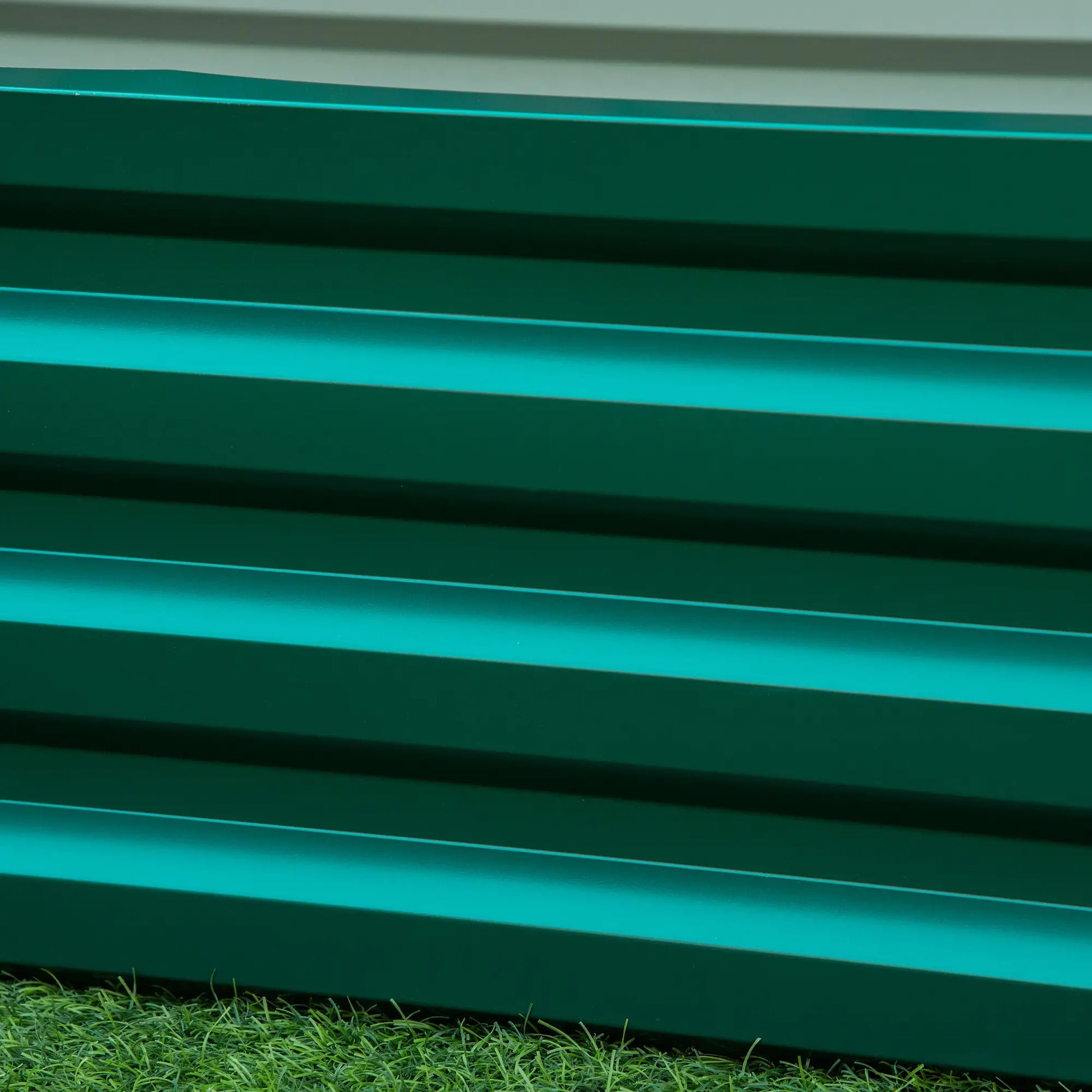 Galvanized Raised Garden Bed, Outdoor Planter Box, 4' x 2' x 1', Green Galvanized Planter Boxes at Gallery Canada