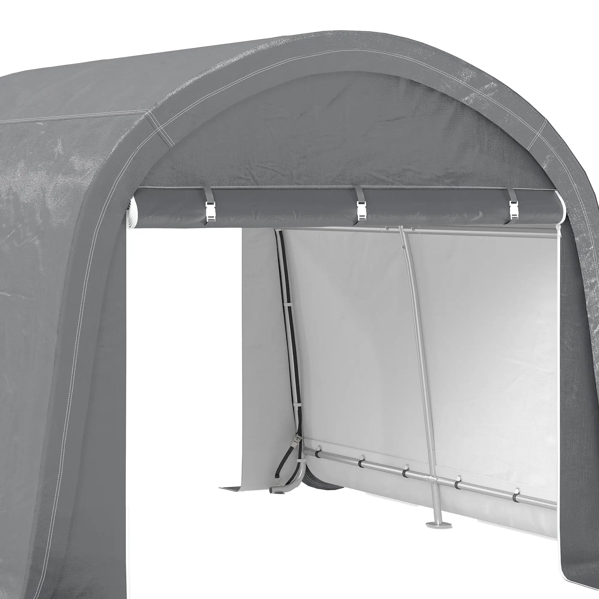 10' x 10' Outdoor Storage Tent, Heavy Duty Waterproof, Light Grey Sheds at Gallery Canada