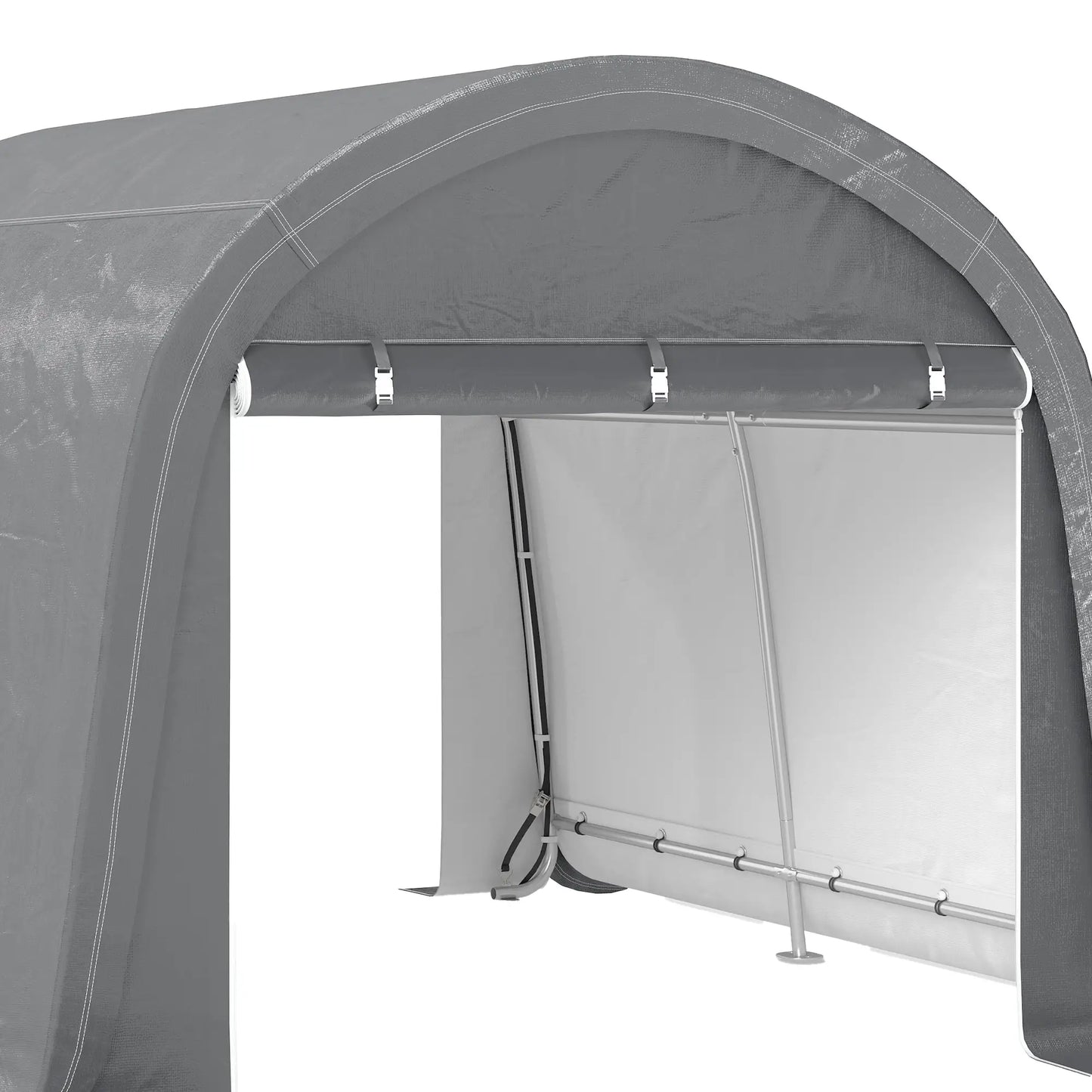10' x 10' Outdoor Storage Tent, Heavy Duty Waterproof, Light Grey Sheds at Gallery Canada
