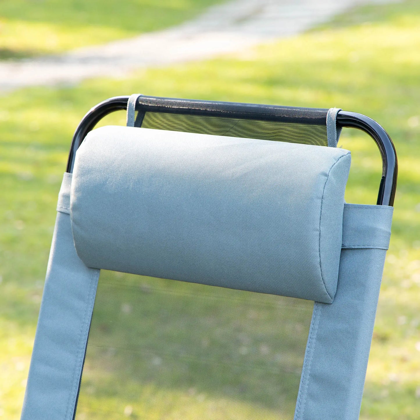 4 Camping Chairs, Adjustable Backrest, Removable Headrest, Grey Patio Chairs at Gallery Canada