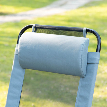 4 Camping Chairs, Adjustable Backrest, Removable Headrest, Grey Patio Chairs at Gallery Canada