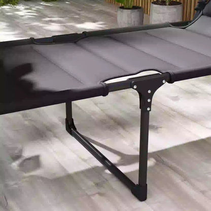 Folding Chaise Lounge, Adjustable Sunroof, Outdoor Quick Dry, Black Lounger Chairs at Gallery Canada