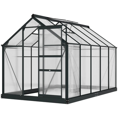 6' x 10' x 6.6' Polycarbonate Greenhouse, Walk-In Kit, Galvanized Frame, Grey Walk In Greenhouses at Gallery Canada