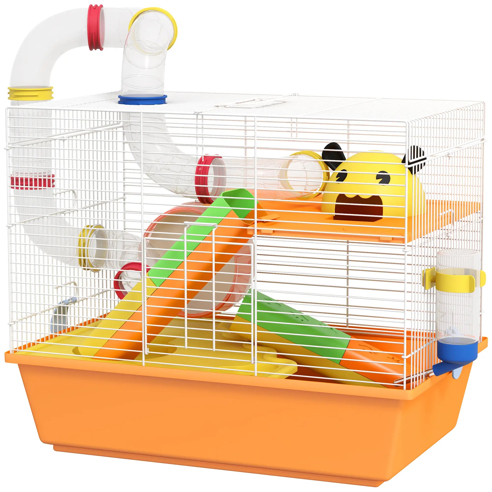 3 Tier Hamster Cage, Tunnels, Water Bottle, Exercise Wheel, 18