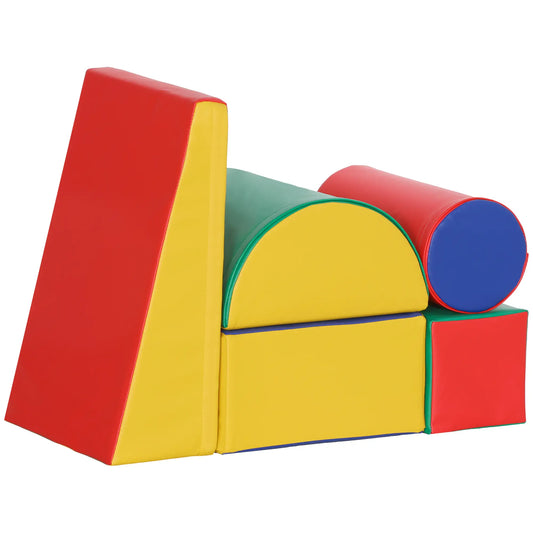 5 Piece Climb, Crawl Activity Playset, Soft Foam, Toddler Toy Baby Gym & Playmats Red, Yellow, Green at Gallery Canada