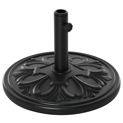 29lbs Heavy Duty Umbrella Base, 19" Round Parasol Stand, HDPE Cement, Black Umbrella Bases Black at Gallery Canada