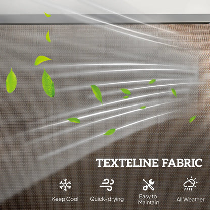 3-Seat Outdoor Glider Chair, Steel Frame, Sling Fabric, Brown Outdoor Gliders at Gallery Canada