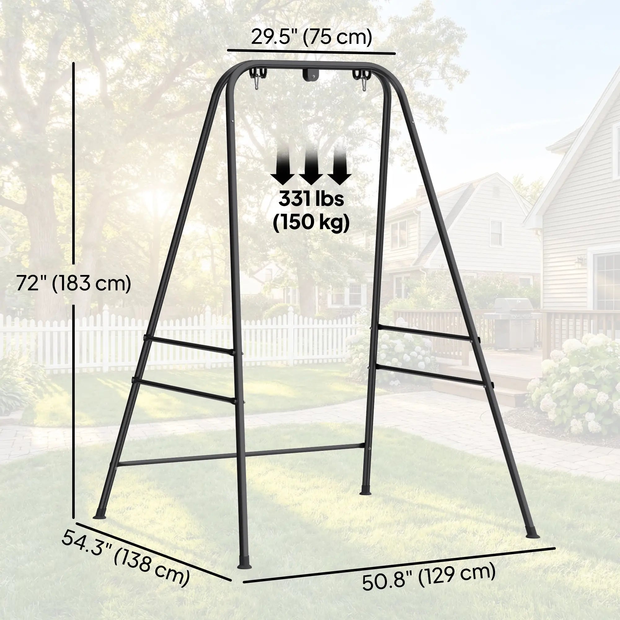 Hanging Hammock Stand, Porch Swing Chair, Indoor Outdoor Construction Hammock Stands at Gallery Canada