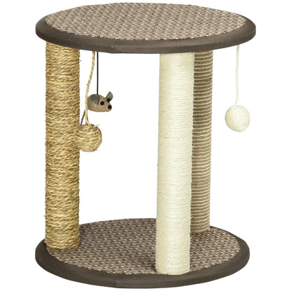 17 Cat Tree, Kitty Activity Centre, Hanging Toys, Scratching Post, Brown Cat Towers at Gallery Canada