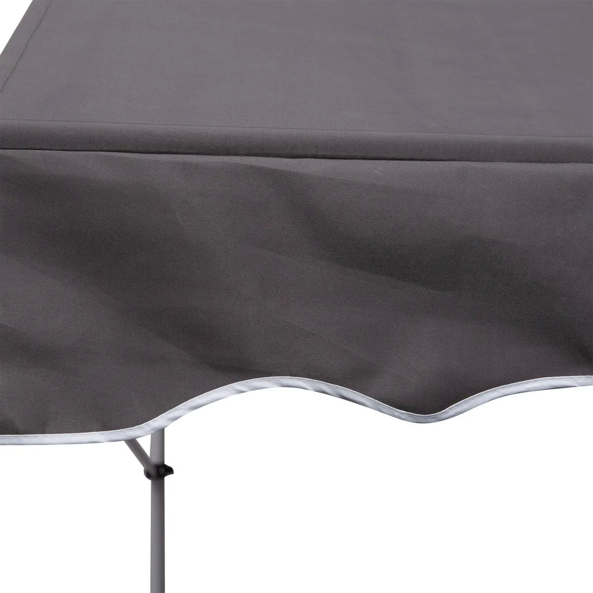 Store manuel rétractable 10x5 pieds, résistant à l'eau et protecteur UV, gris
