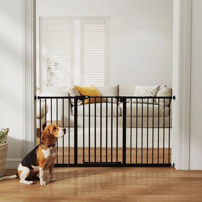 Pet Gate with Door, 30 Inch Tall, Includes Extensions Kit, Black Houses, Kennels & Pens at Gallery Canada