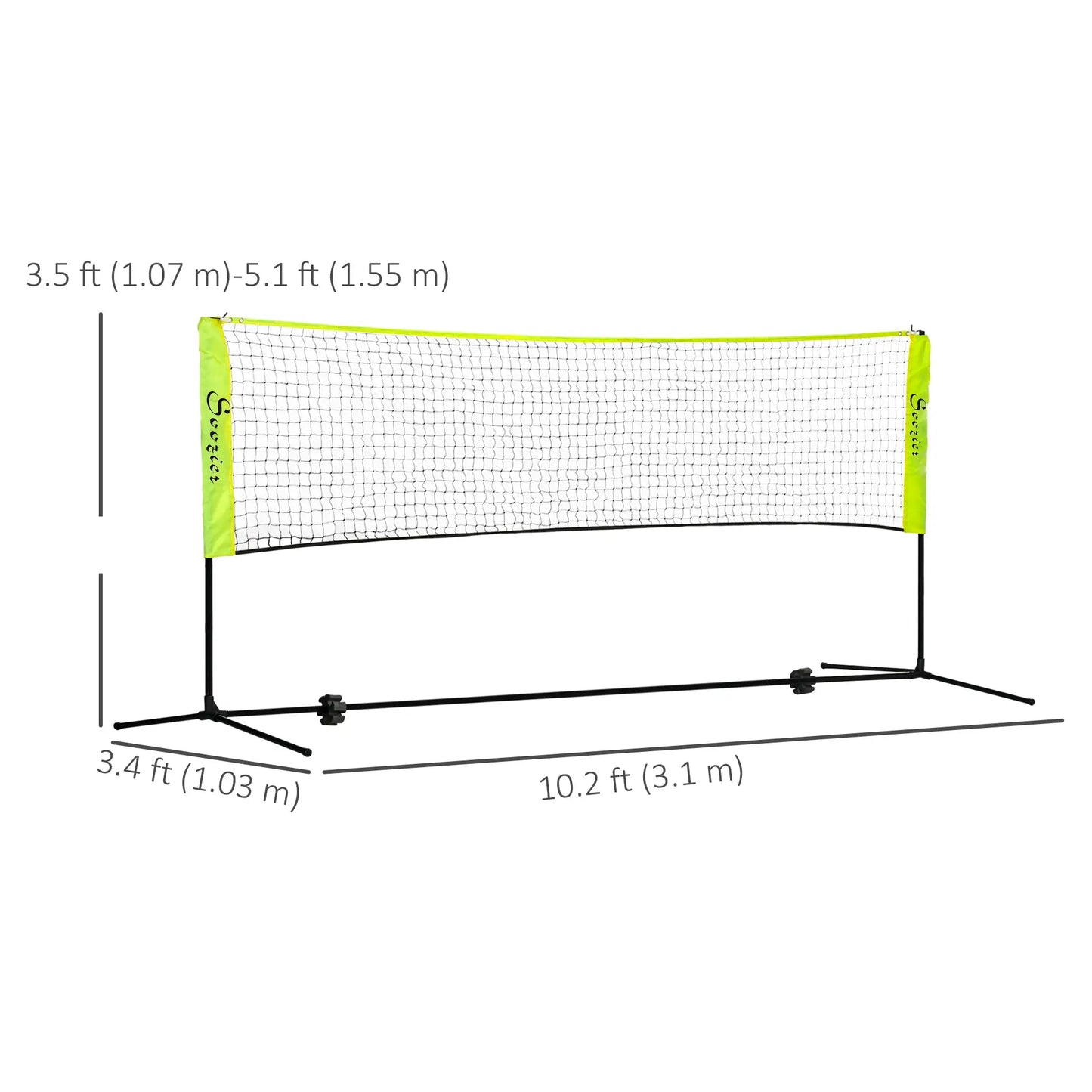 10ft Adjustable Badminton Net, With Carry Bag, Yellow Badminton at Gallery Canada