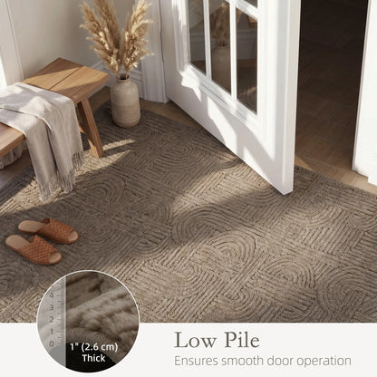 5x7 Faux Fur Rug, Non-Slip Carpet for Living Room, Bedroom, Tan Area Rugs at Gallery Canada