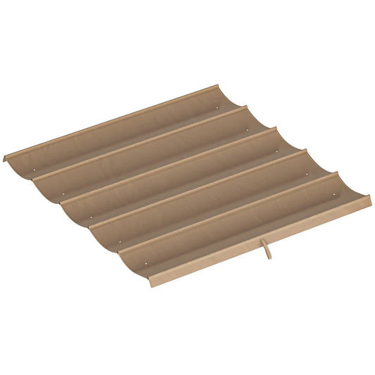 Retractable Pergola Canopy, 10' x 10', Tan Gazebo Canopy Replacement Tan at Gallery Canada